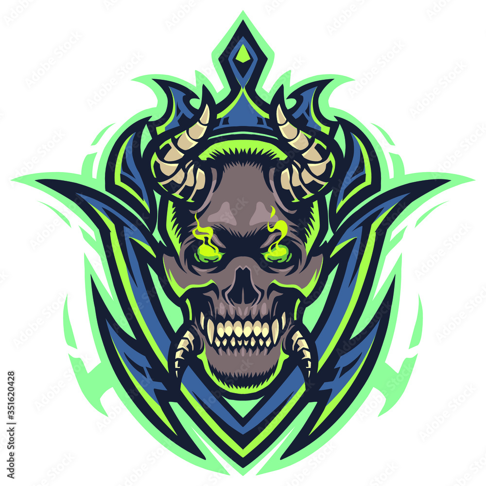 Devil head mascot logo design