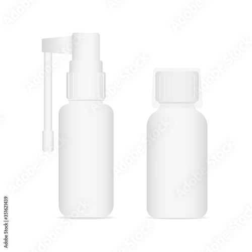 Realistic medical bottles
