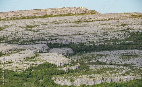 Rocky landscape of the Burren in county Clare, Ireland photo