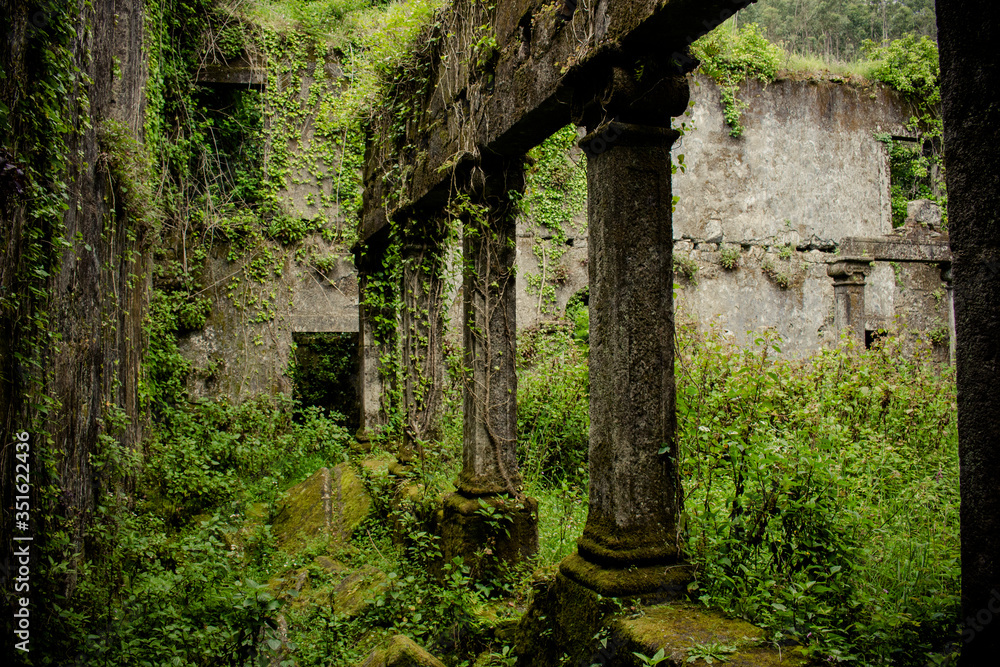 The ruins of Convent of São Francisco do Monte, located in the parish of Santa Maria Maior, municipality and district of Viana do Castelo, in Portugal. The ruins of Convent of São Francisco do Monte, located in the parish of Santa Maria Maior, municipality and district of Viana do Castelo, in Portugal.