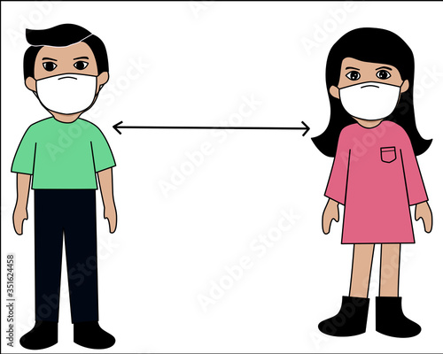 Social distancing for infection risk vector 