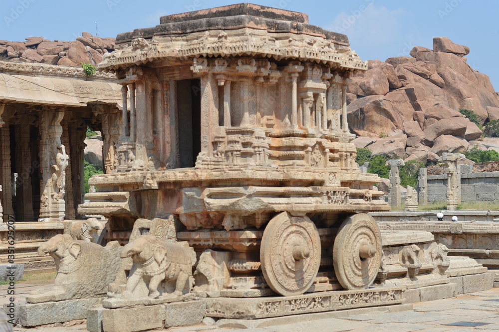 Chariot at Vitthala Temple, Hampi, Karnataka, India