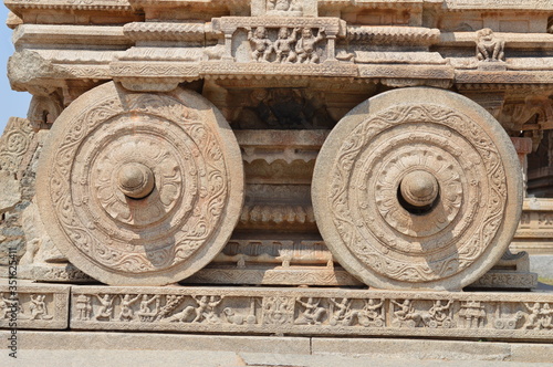 Chariot at Vitthala Temple, Hampi, Karnataka, India photo