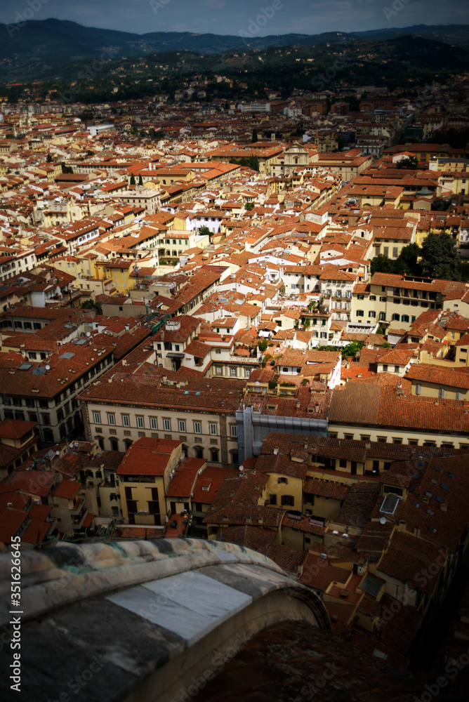View from the Cathedral of Santa Maria del Fiore. Florence. Italy.