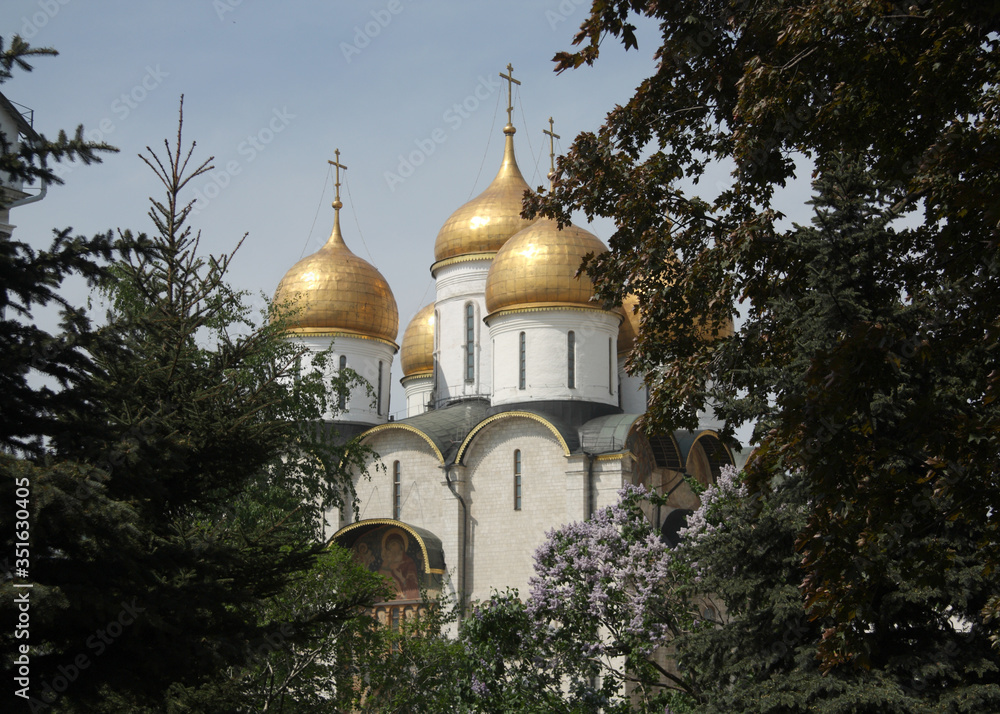 Cathedral of the Dormition Uspensky Sobor or Assumption Cathedral of Moscow Kremlin, Russia