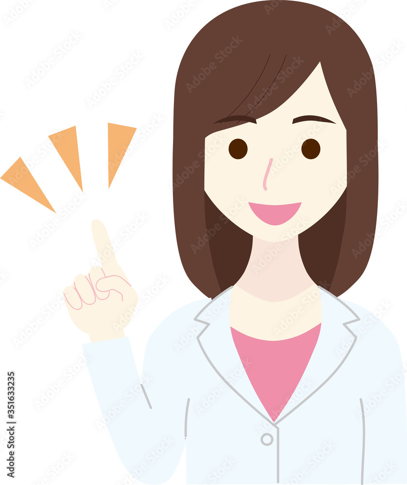 若い白衣の女性 若い白衣の女性