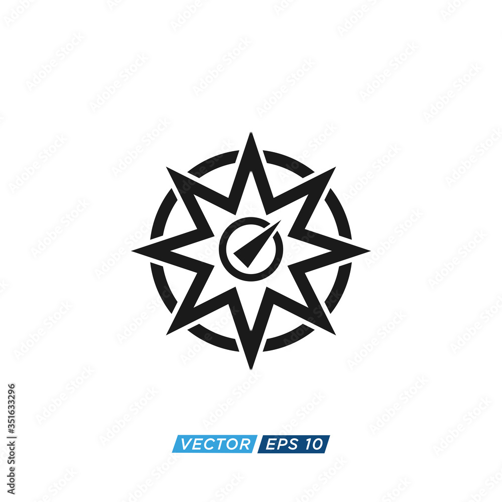Compass Icon Design Vector Compass Icon Design Vector