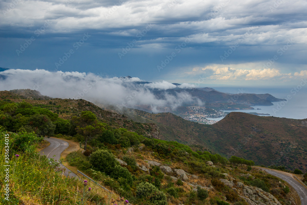 Beautiful summer landscape, view of the Mediterranean Sea Beautiful summer landscape, view of the Mediterranean Sea