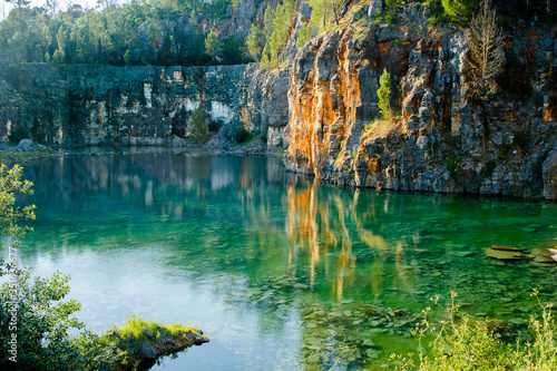 Beautiful lake  with crystal water between the rocks. Ansiao- Portugal © Guaraciaba