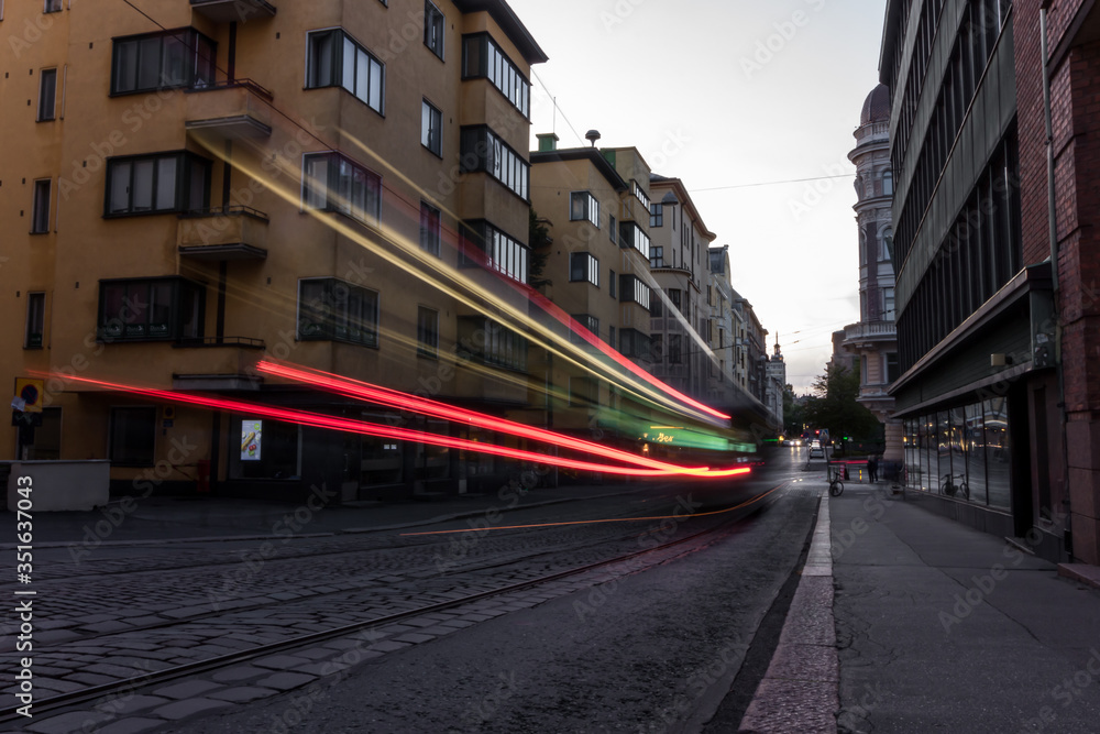 Obraz premium Helsinki, Finland - September 02, 2019: city streets on a day off without a transport port and people.