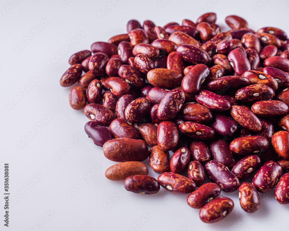 fresh organic natural beans on a white background fresh organic natural beans on a white background