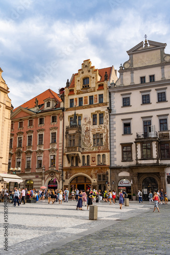 Old Town Square Prague in Czech Republic. © alzamu79
