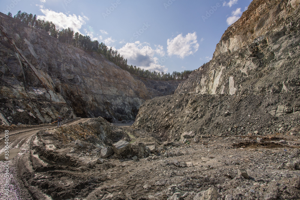 Open pit chromium chrome ore quarry mine