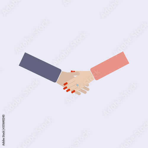 Photos Handshake between a woman and a man