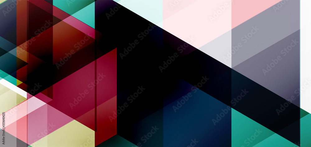 Geometric abstract background, mosaic triangle and hexagon shapes. Trendy abstract layout template for business or technology presentation, internet poster or web brochure cover, wallpaper Geometric abstract background, mosaic triangle and hexagon shapes. Trendy abstract layout template for business or technology presentation, internet poster or web brochure cover, wallpaper