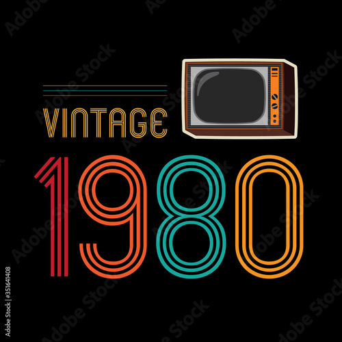 1980 vector vintage retro design background
