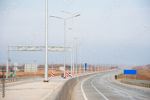 Road with guard rail