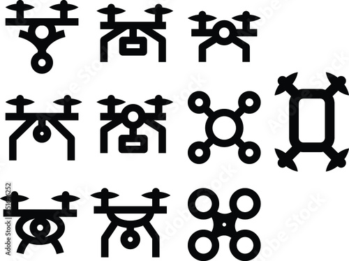Media Icon Drone Vol 1 Line Style for any purposes website mobile app presentation