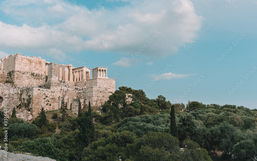 The ruins of the Acropolis, Athens Greece