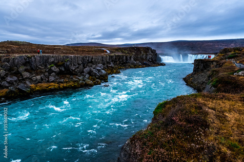 Godafoss, a spectacular waterfall in North Iceland