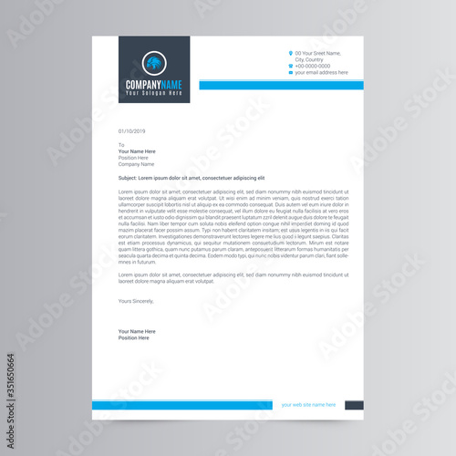 Professional And Modern Letterhead Template Design 