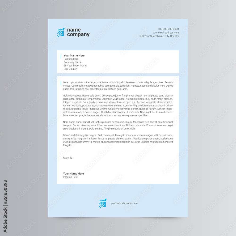 Professional And Modern Letterhead Template Design
Professional And Modern Letterhead Template Design