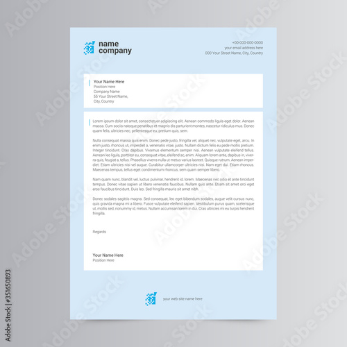 Professional And Modern Letterhead Template Design 