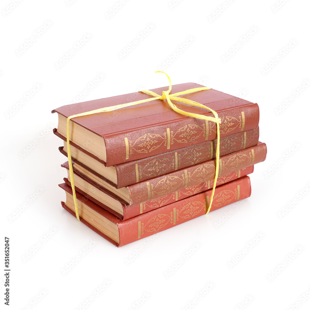 Stack of books isolated on a white background