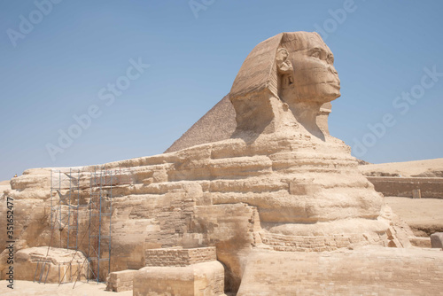 Giza Pyramids and Sphinx in Cairo Egypt ancient Egyptian civilization landmark