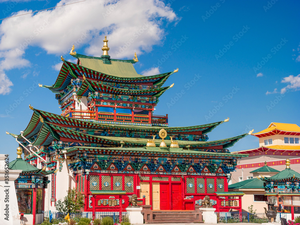 Main buddism building in Ivolginsky Datsan near Ulan Ude