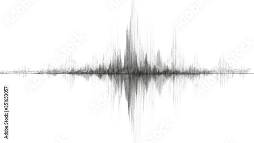 Earthquake Wave on White paper background,sound wave diagram concept,design for education and science,Vector Illustration. photo