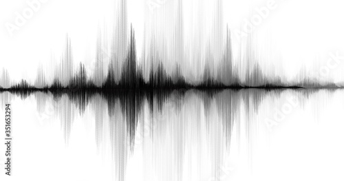 Super Earthquake Wave on White paper background audio wave diagram concept design for education and science Vector Illustration.