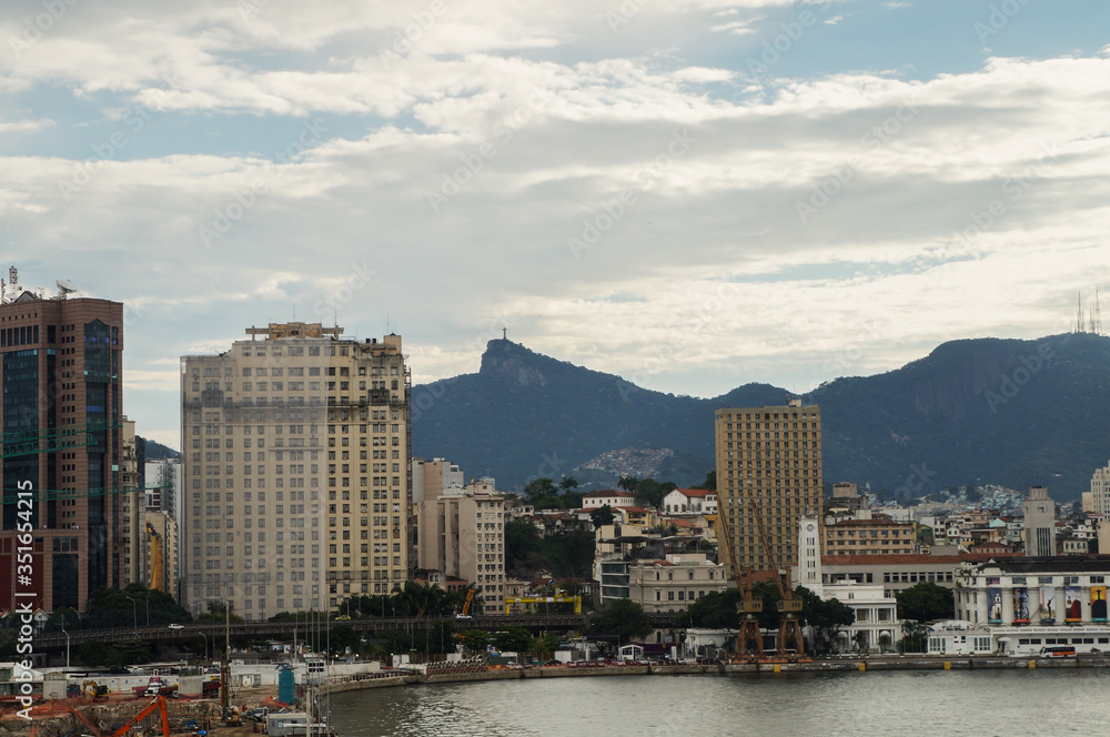 View of Christ the Redeemer statue, Rio de Janeiro, Brazil, from a cruise View of Christ the Redeemer statue, Rio de Janeiro, Brazil, from a cruise