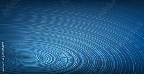 Circle Blue Digital Sound Wave technology and earthquake wave concept design for music industry Vector Illustration.