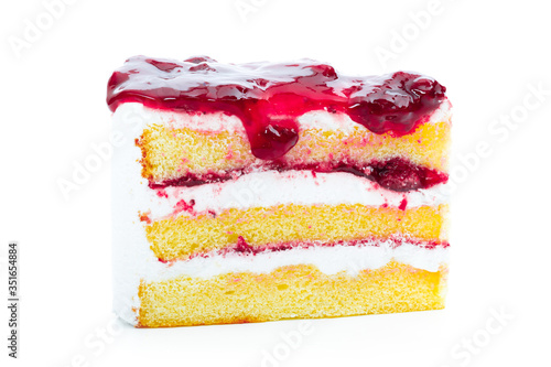  Jam Strawberry Cake on a white background