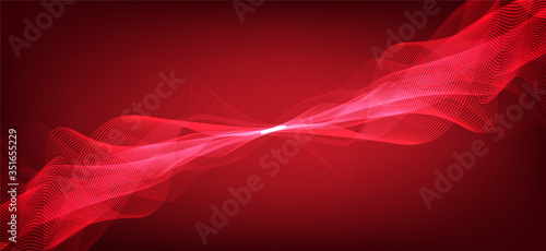 Blood Red Digital Sound Wave Low and Hight richter scale Background,technology and earthquake wave diagram and .Moving heart concept,design for music studio and science,Vector Illustration.