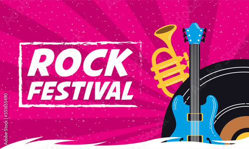 rock festival entertainment invitation poster