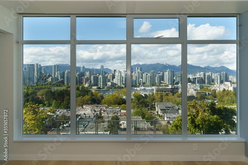 View from the window of Vancouver  Downtown Skyline