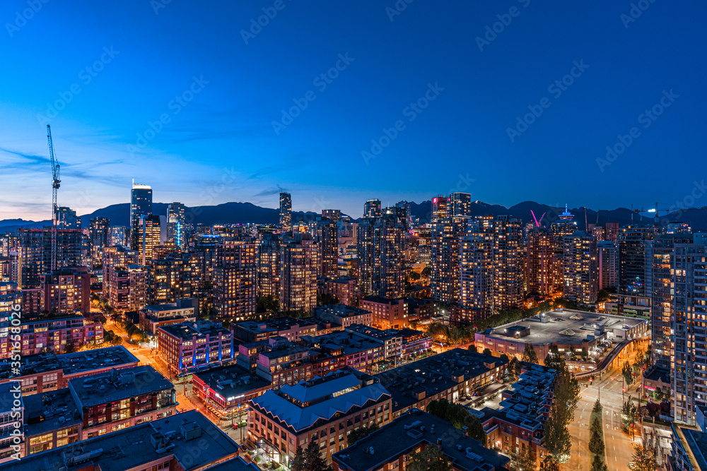 Vancouver Downtown By Night