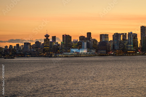 Vancouver city skyline at sunset © Eagle