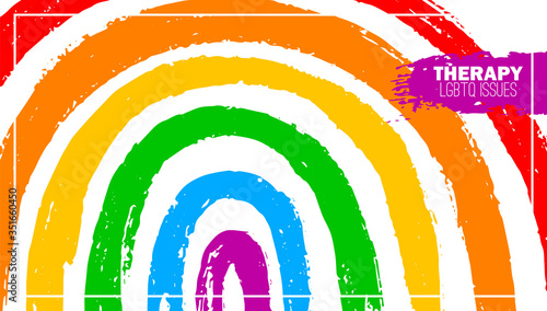 Therapy for LGBT sociaty. Template poster
