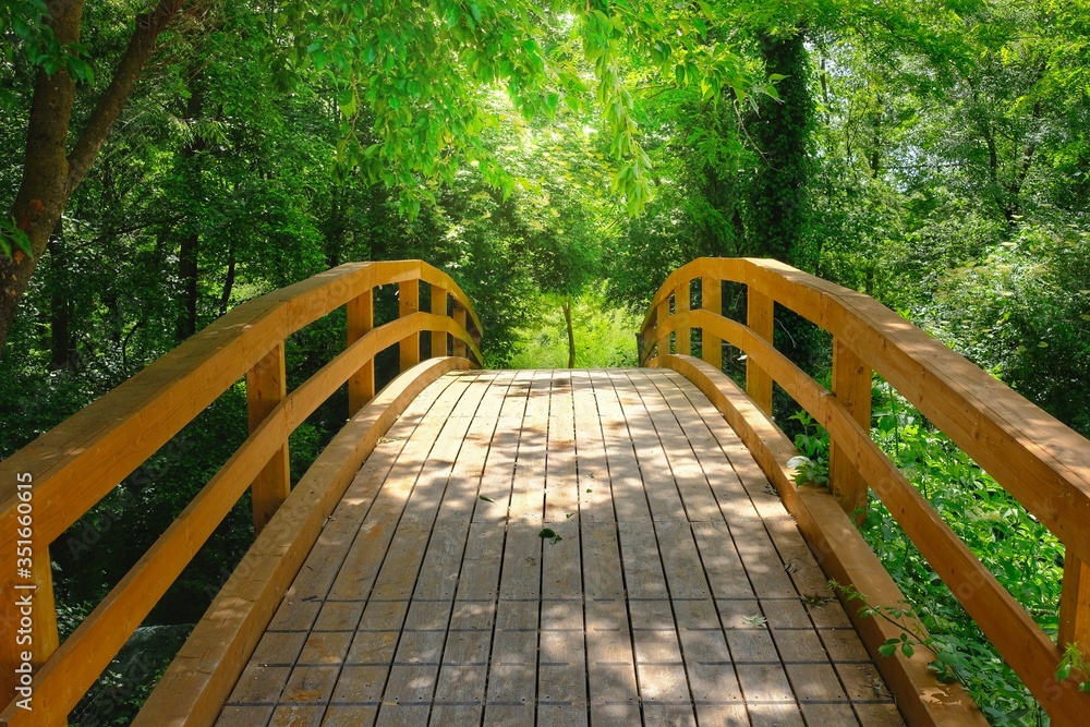 cross a small bridge surrounded by nature cross a small bridge surrounded by nature