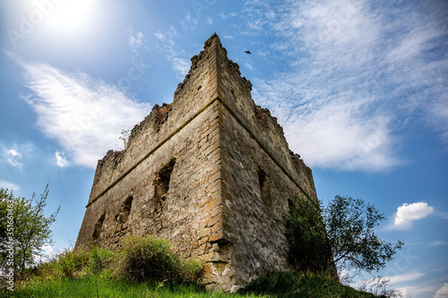 Remains and ruins of an old castle in Europe. UNESCO heritage photo