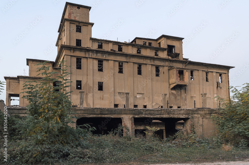 Old empty cement factory abandoned since 1950