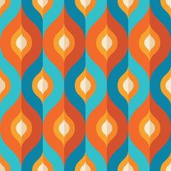 Keuken achterwand Jaren 50 patronen Atomic retro ornament vintage stijl  © Oxana