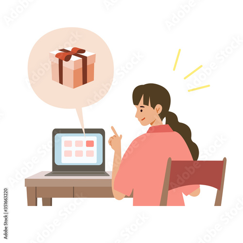 【新しい生活様式】インターネットで買い物をする女性