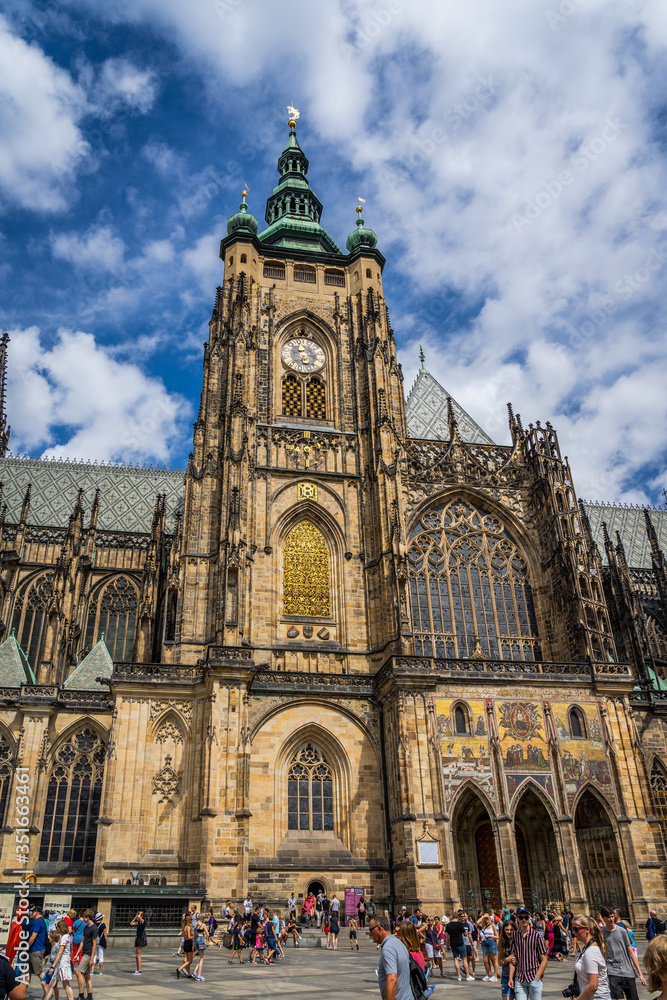 Saint Vitus Cathedral Prague in Czech Republic.