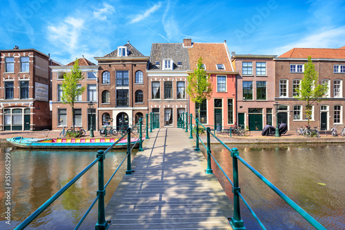 Cityscape of Leiden, The Netherlands