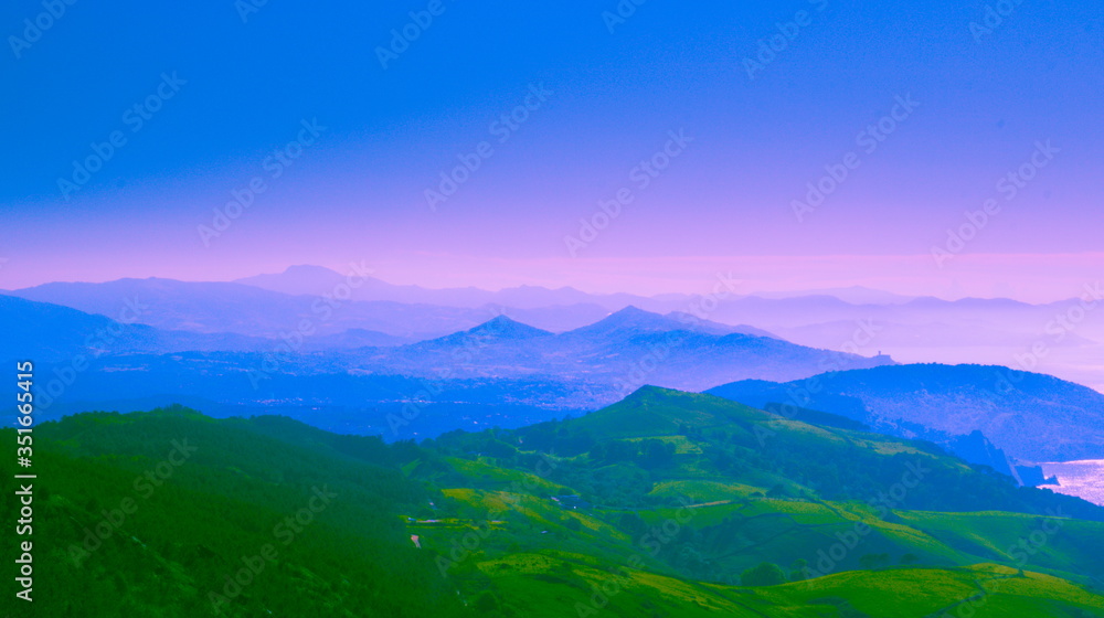 Fototapeta premium Awesome landscape from Jaizkibel. Basque Country