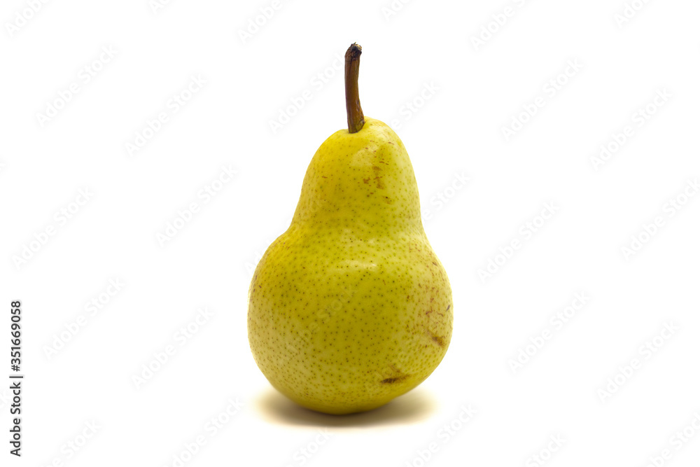 Green Pear on the white background isolated Green Pear on the white background isolated